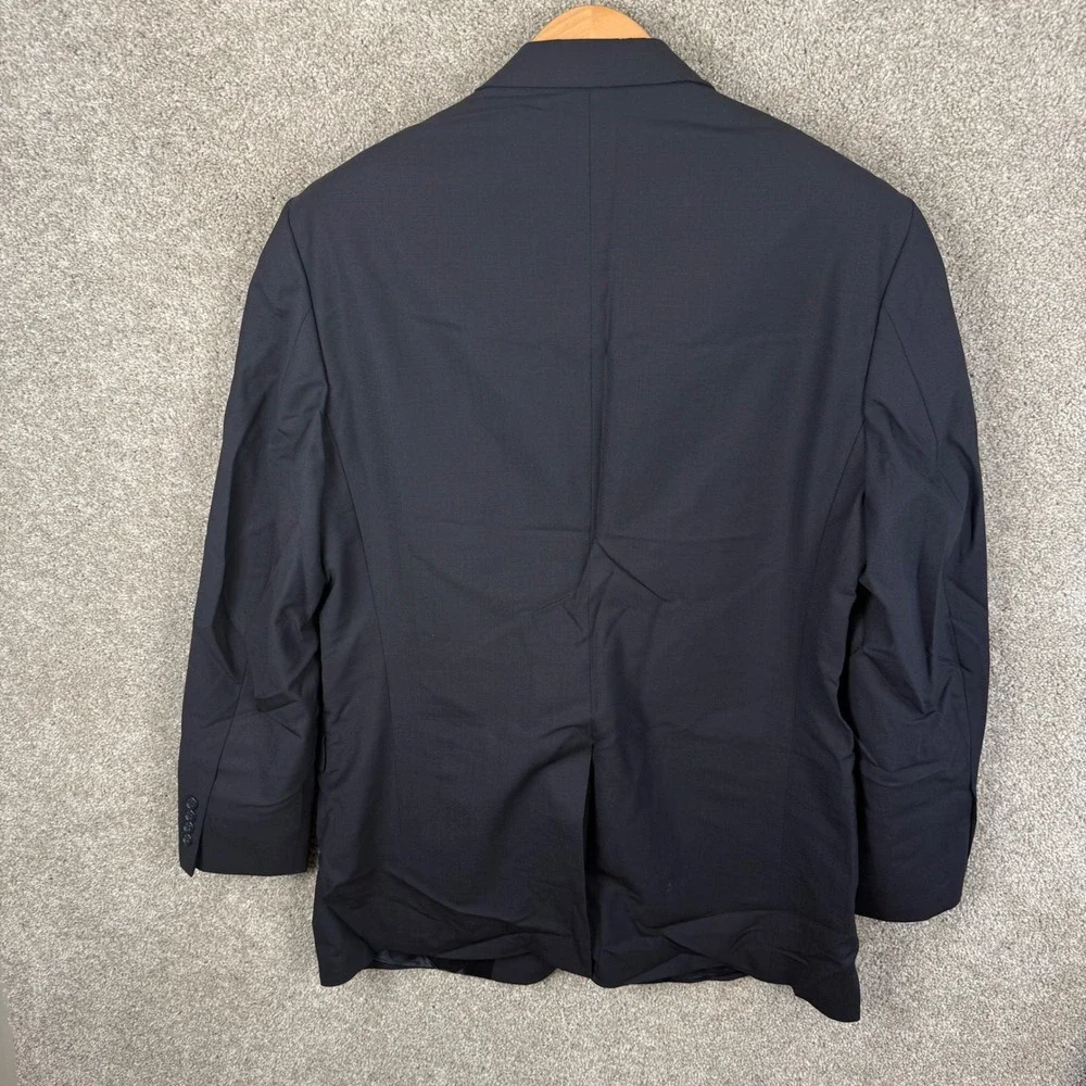 Brooks Brothers 346 Mens 44L Navy Blue Wool Stretch Blazer Sport Coat 2-Button